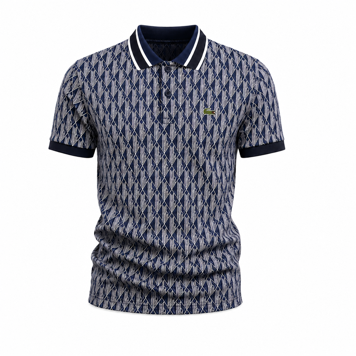 Aurelio Poloshirt – geometrischer Jacquard & eleganter Komfort
