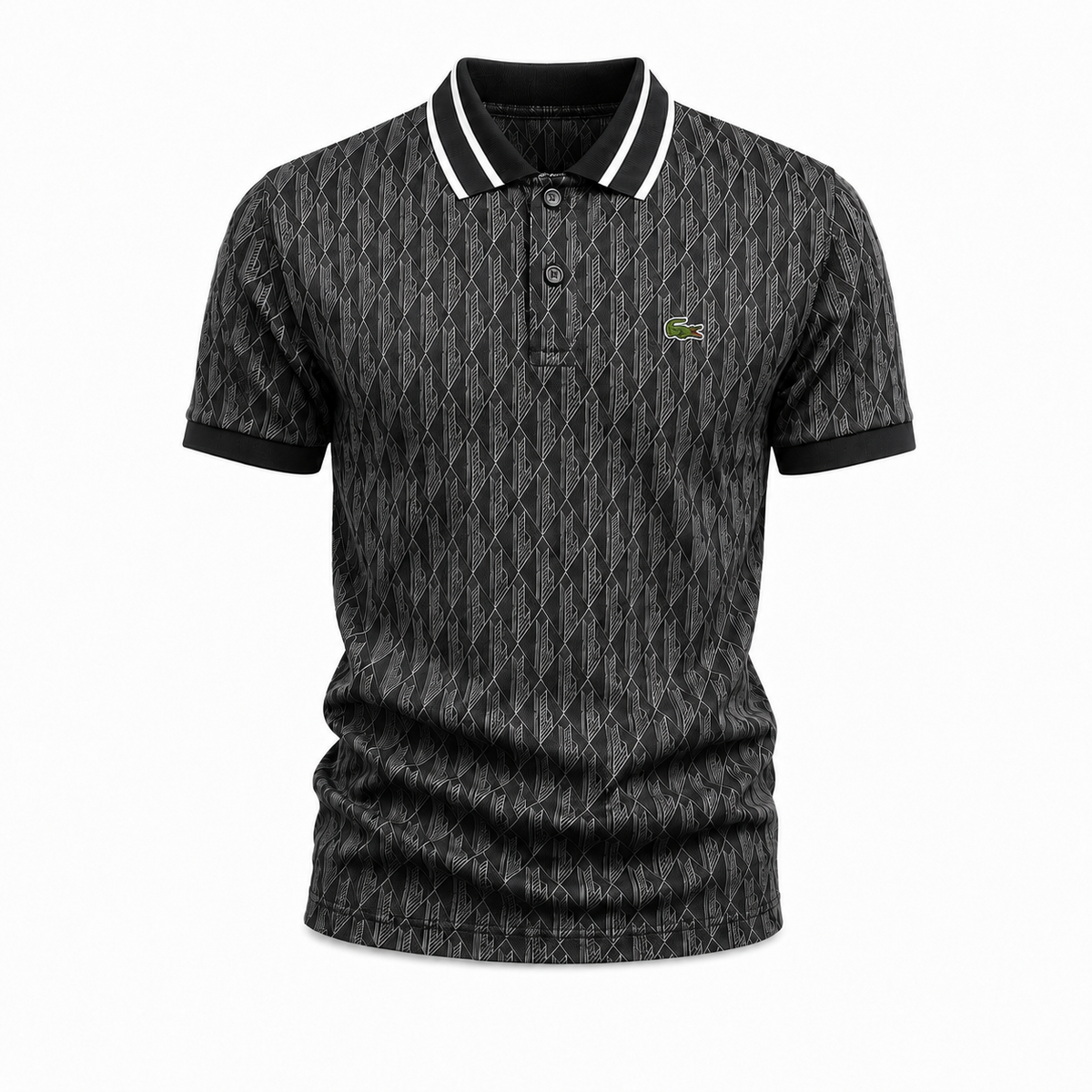 Aurelio Poloshirt – geometrischer Jacquard & eleganter Komfort