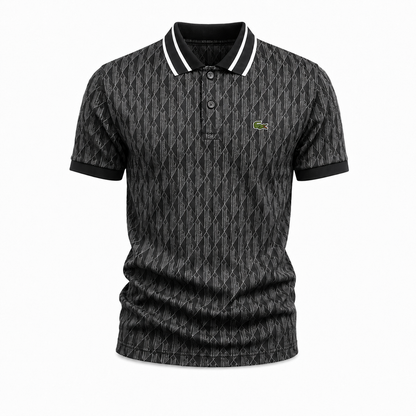 Aurelio Poloshirt – geometrischer Jacquard & eleganter Komfort
