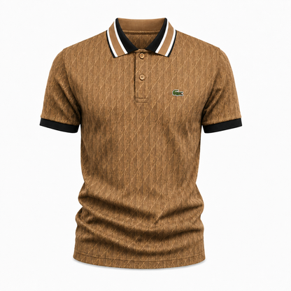 Aurelio Poloshirt – geometrischer Jacquard & eleganter Komfort