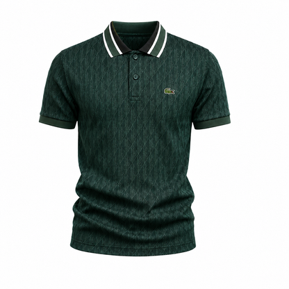 Aurelio Poloshirt – geometrischer Jacquard & eleganter Komfort