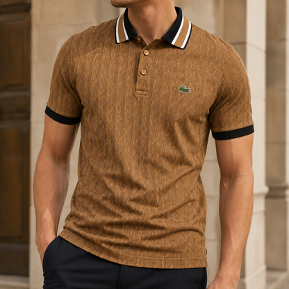 Aurelio Poloshirt – geometrischer Jacquard & eleganter Komfort