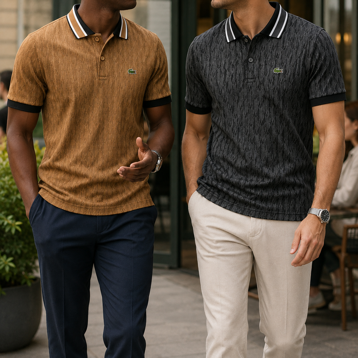 Aurelio Poloshirt – geometrischer Jacquard & eleganter Komfort