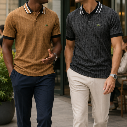 Aurelio Poloshirt – geometrischer Jacquard & eleganter Komfort
