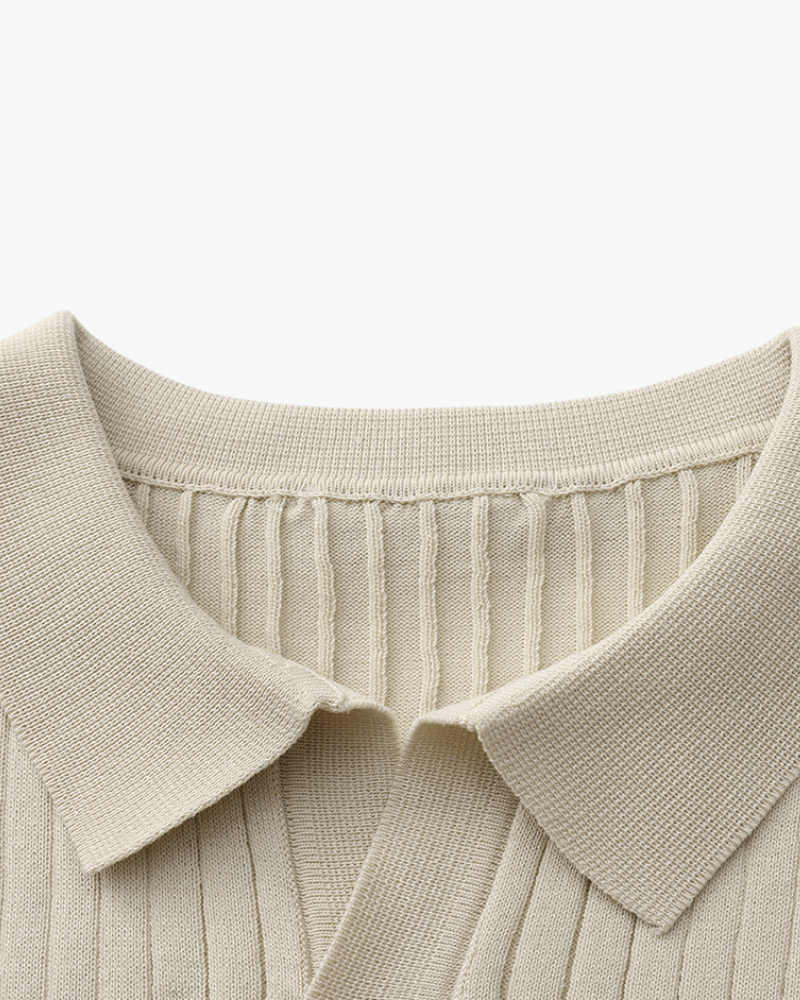 Siena Ripp-Poloshirt – strukturierter Strick & weicher Komfort
