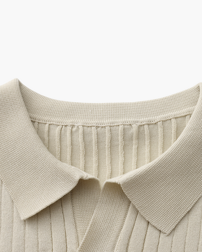 Siena Ripp-Poloshirt – strukturierter Strick & weicher Komfort