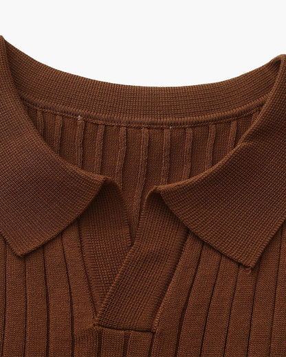 Siena Ripp-Poloshirt – strukturierter Strick & weicher Komfort