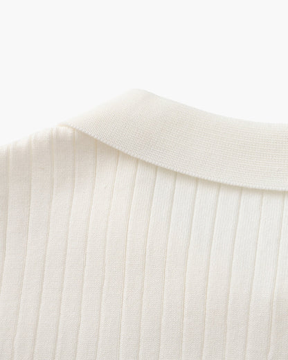 Siena Ripp-Poloshirt – strukturierter Strick & weicher Komfort