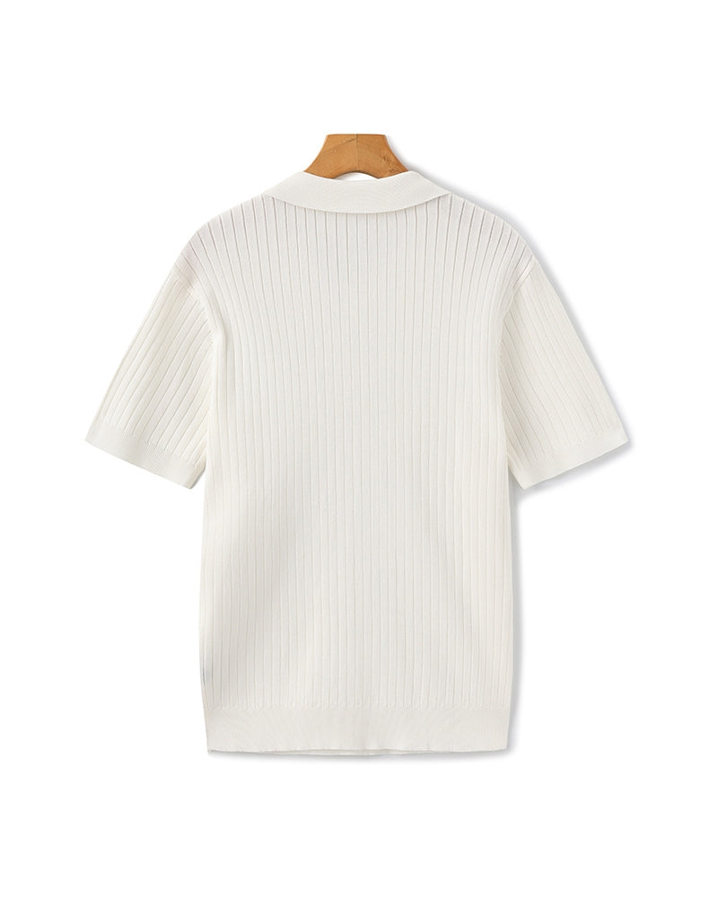 Siena Ripp-Poloshirt – strukturierter Strick & weicher Komfort