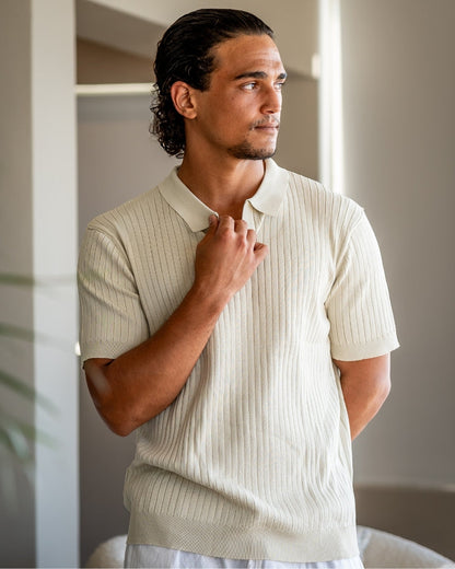 Siena Ripp-Poloshirt – strukturierter Strick & weicher Komfort