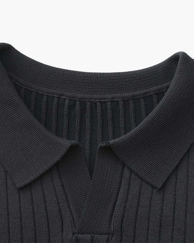 Siena Ripp-Poloshirt – strukturierter Strick & weicher Komfort