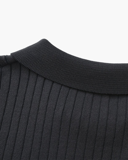 Siena Ripp-Poloshirt – strukturierter Strick & weicher Komfort