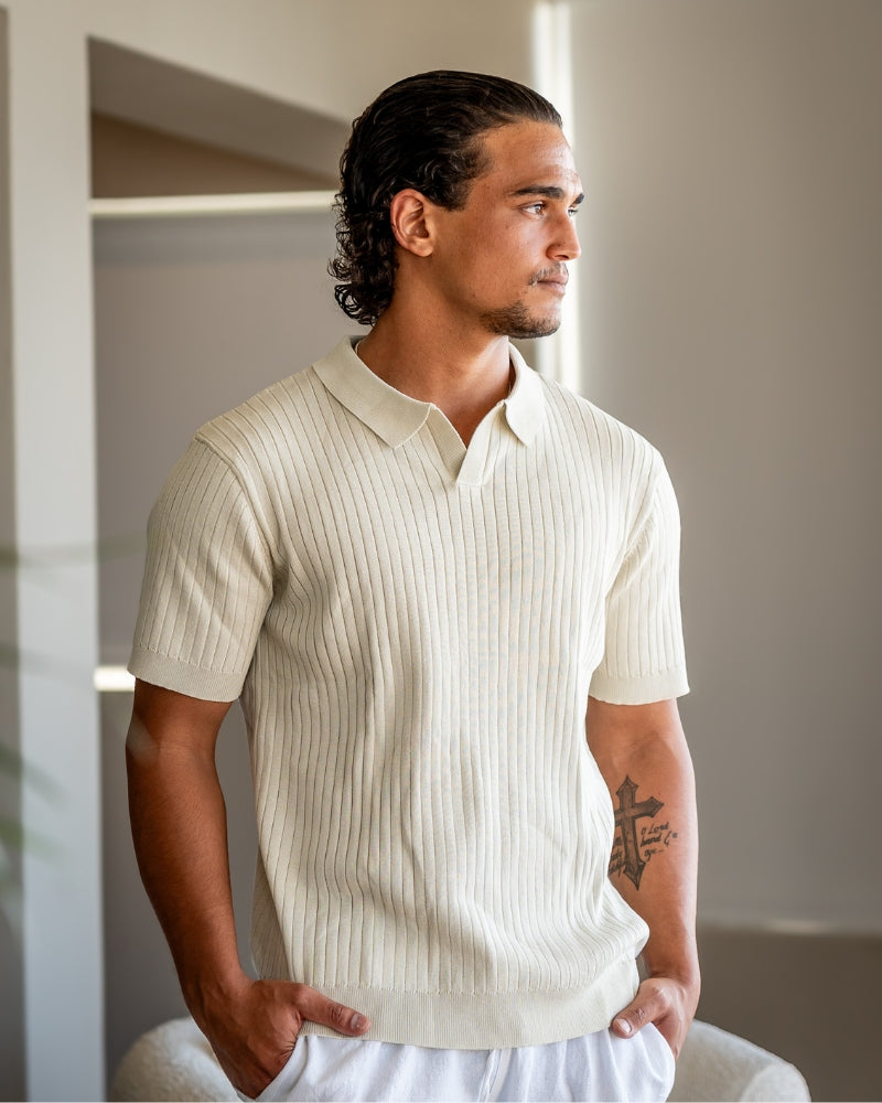 Siena Ripp-Poloshirt – strukturierter Strick & weicher Komfort