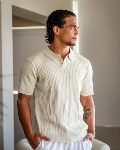 Siena Ripp-Poloshirt – strukturierter Strick & weicher Komfort