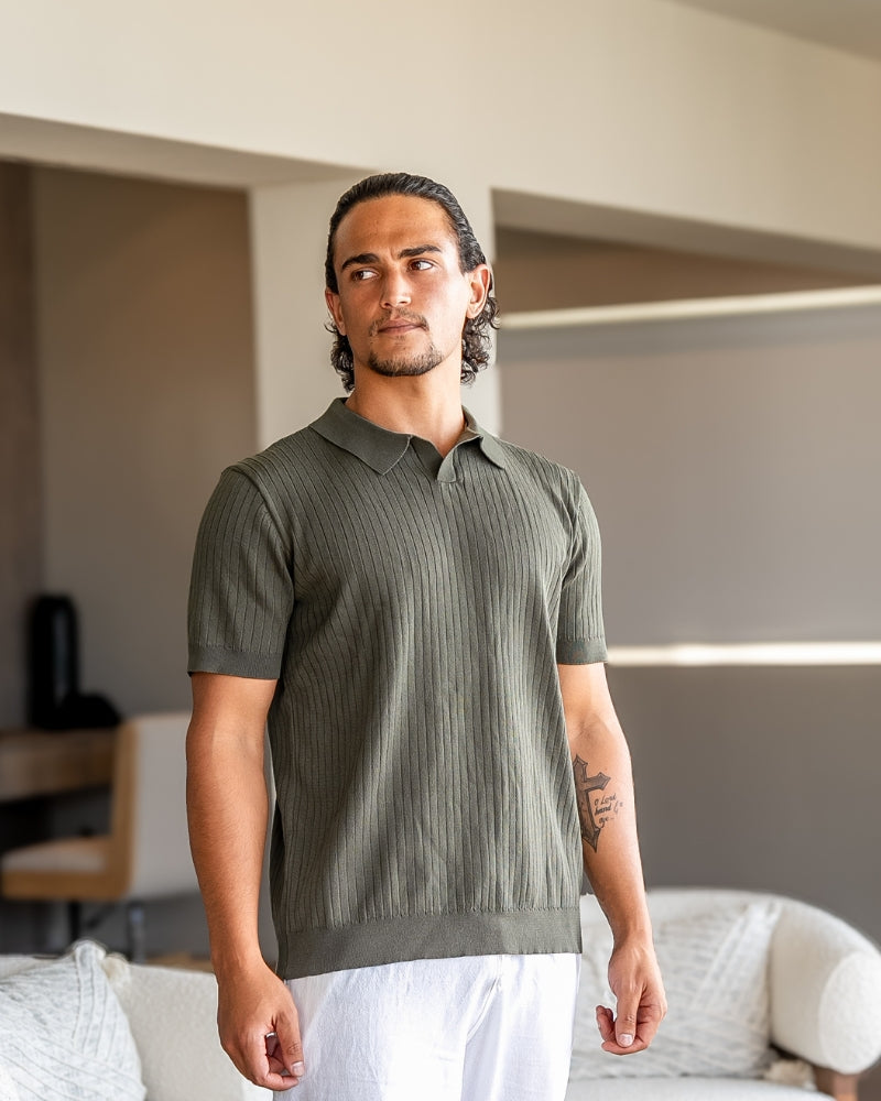Siena Ripp-Poloshirt – strukturierter Strick & weicher Komfort