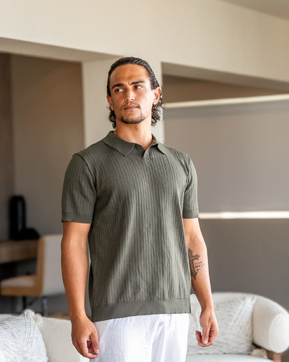 Siena Ripp-Poloshirt – strukturierter Strick & weicher Komfort