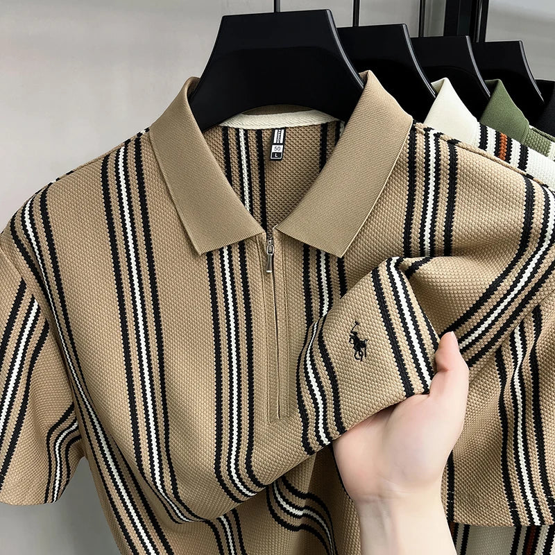 Caspian Poloshirt – Streifendesign für Urlaub & Freizeit