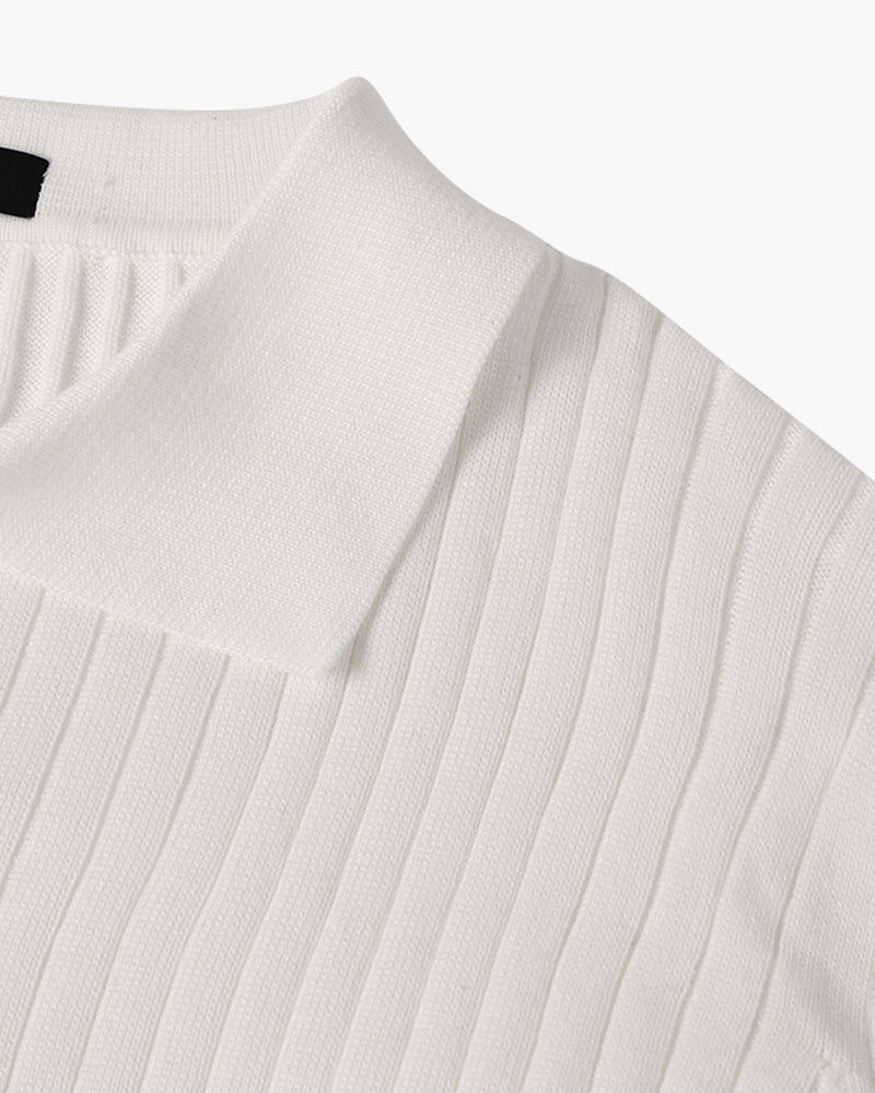 Suwon Langarm-Poloshirt – V-Ausschnitt & weicher Komfort