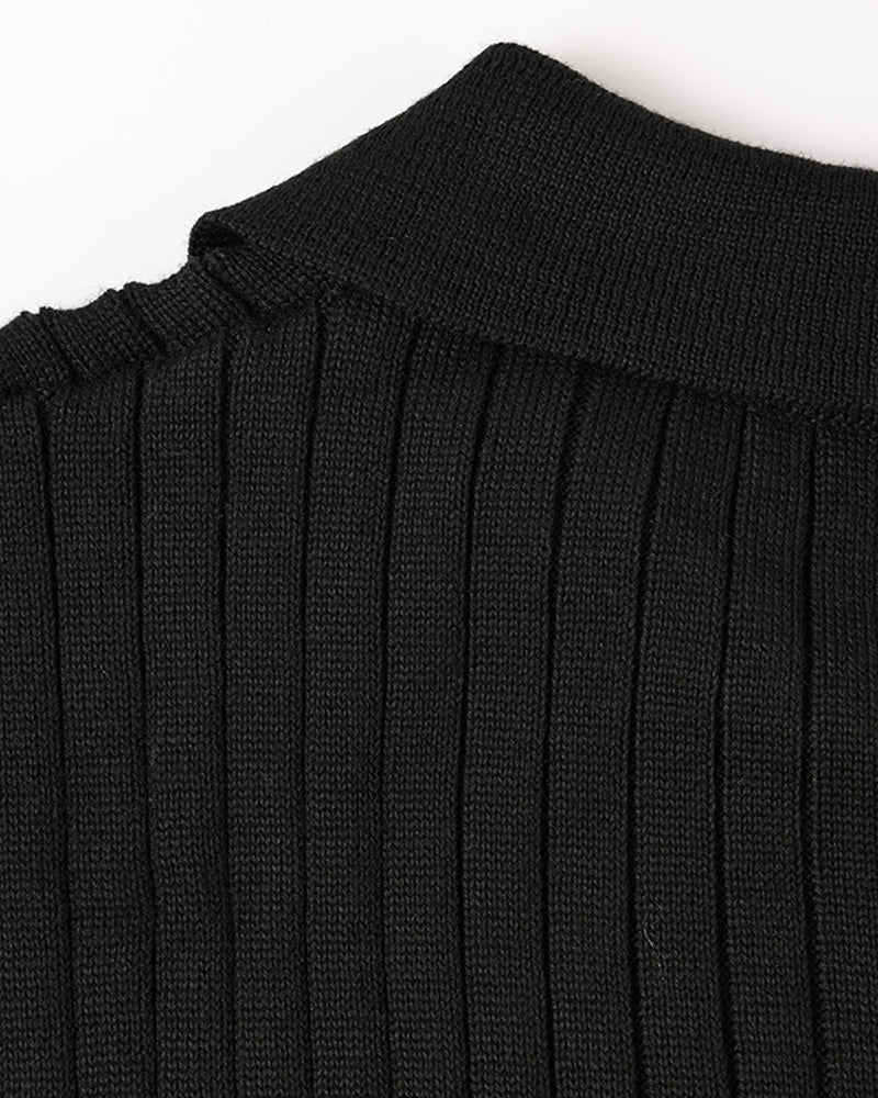 Seojin Langarm-Poloshirt – gerippte Struktur & eleganter Komfort