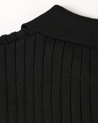 Seojin Langarm-Poloshirt – gerippte Struktur & eleganter Komfort