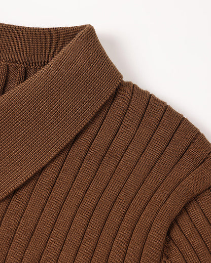Seojin Langarm-Poloshirt – gerippte Struktur & eleganter Komfort
